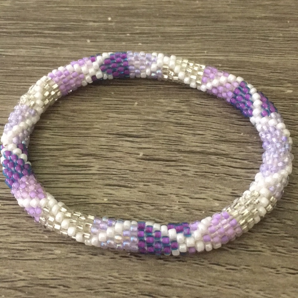 Purple beaded bracelet